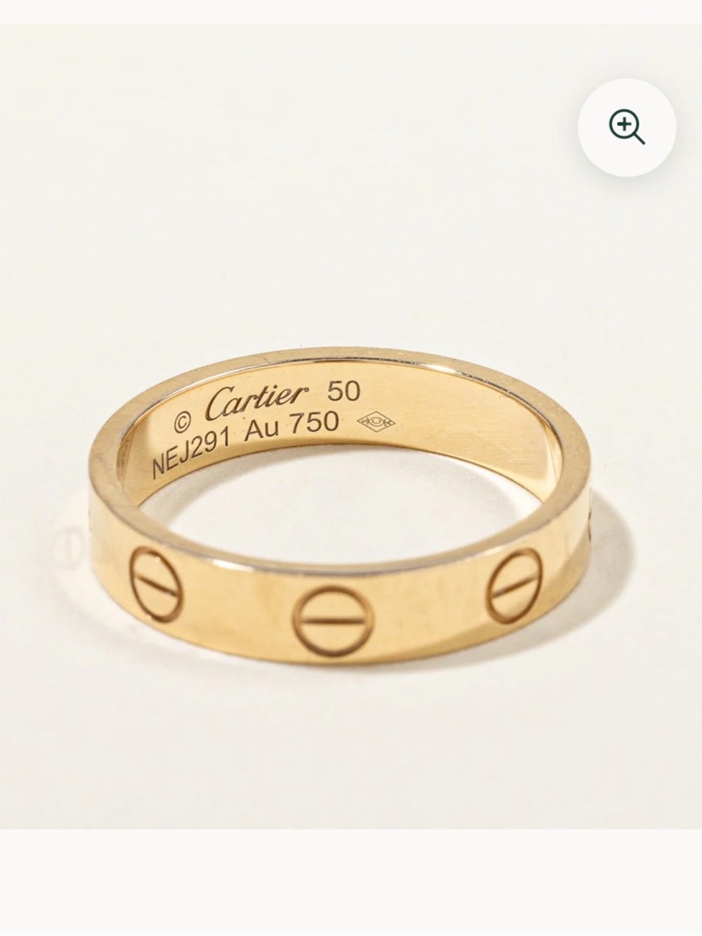 ISO Cartier LOVE yellow gold Ring, classic or small model